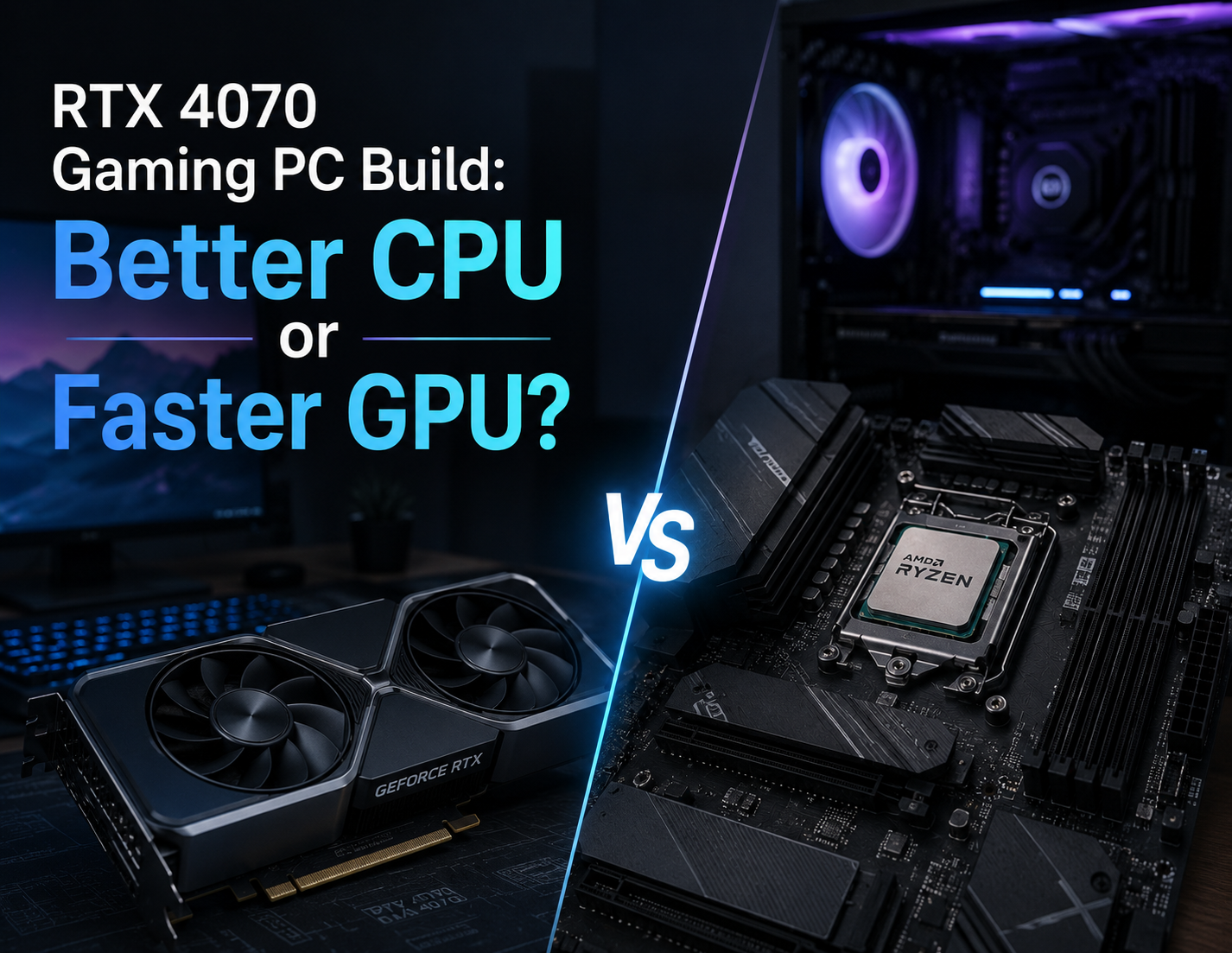RTX 4070 Gaming PC Build: Better CPU or Faster GPU?