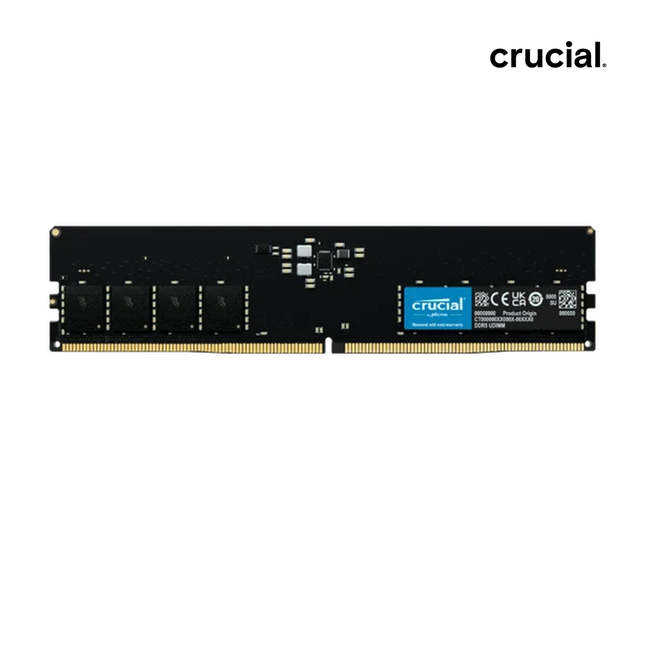 Crucial 8GB 1 x 8GB DDR5 4800MHz CL40 UDIMM Desktop Computer Memory Non-ECC