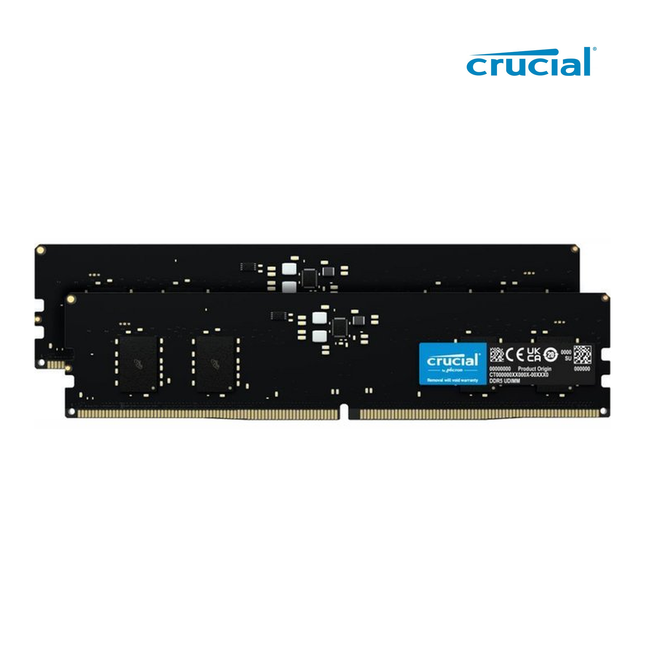 Crucial 64GB 2 x 32GB DDR5 4800MHz CL40 Desktop Computer Memory Module