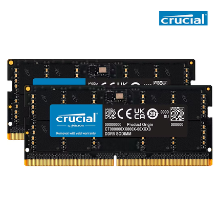 Crucial 96GB 2 x 48GB DDR5 5600MHz CL46 SO-DIMM Notebook Computer Memory