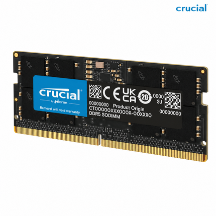 Crucial 32GB 1 x 32GB DDR5 4800MHz CL40 SO-DIMM Notebook Computer Memory