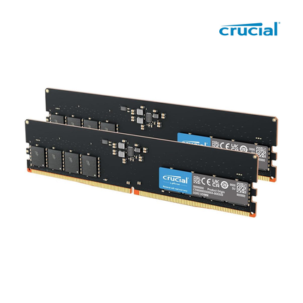 Crucial 64GB 2 x 32GB DDR5 4800MHz CL40 Desktop Computer Memory Module