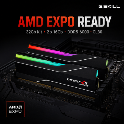 G.SKILL Trident Z5 Neo RGB 32GB DDR5 RAM 6000MHz CL30 UDIMM Desktop RAM