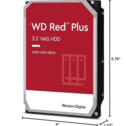 Western Digital WD Red Plus 6TB 3.5-inch SATA NAS HDD 5400RPM 256MB CMR