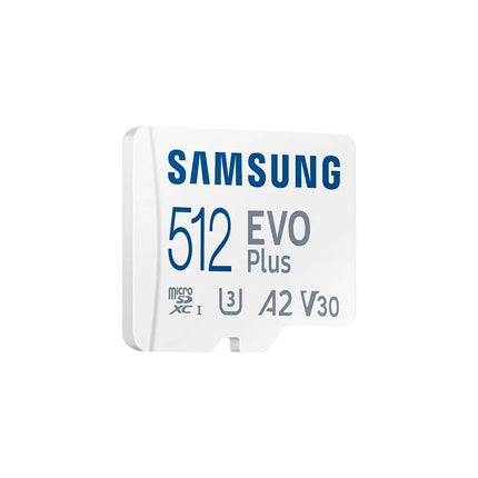 Samsung EVO Plus 512GB microSDXC UHS-I U3 V30 A2 120MB/s Write Memory Card