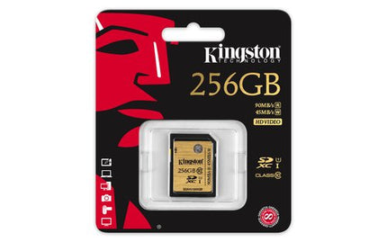 Kingston 256GB SDXC UHS-I Class 10 90MB/s Read 45MB/s Write Memory Card