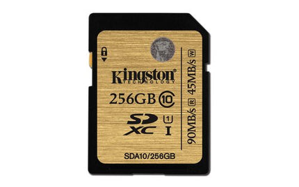 Kingston 256GB SDXC UHS-I Class 10 90MB/s Read 45MB/s Write Memory Card