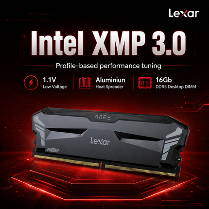 Lexar ARES 16GB 1 x 16GB DDR5 4800MHz CL40 UDIMM Desktop Memory
