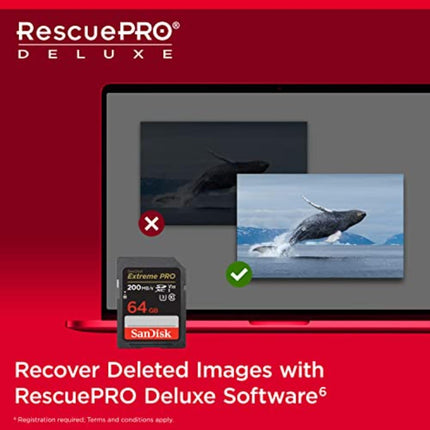 SanDisk Extreme PRO 64GB SDXC UHS-I U3 V30 Up to 200MB/s Read Memory Card