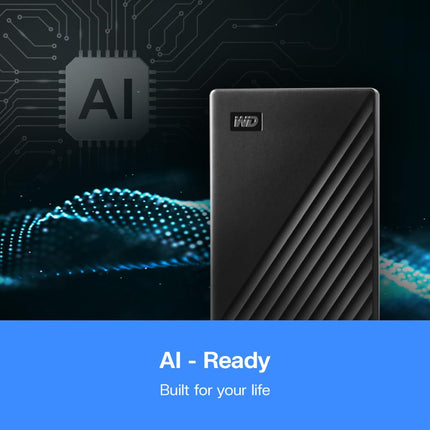WD My Passport 5TB Black Portable External HDD USB 3.2 Gen 1 Secure Drive