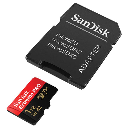 SanDisk Extreme PRO 1TB microSDXC UHS-I U3 V30 A2 140MB/s Write Memory Card