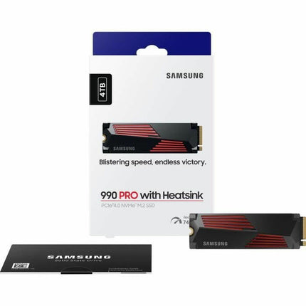 Samsung 990 PRO 4TB M.2 2280 NVMe SSD, PCIe 4.0 x4, Integrated Heatsink