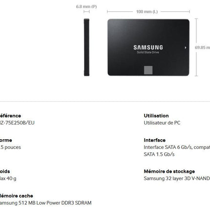 Samsung 850 EVO 4TB 2.5-inch SATA III SSD 540/520 MB/s for PC & Laptop