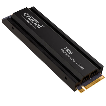 Crucial T500 2TB M.2 2280 NVMe SSD, PCIe 4.0 x4, Internal SSD with Heatsink