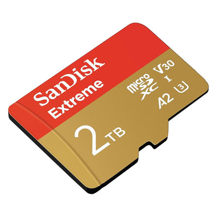 SanDisk Extreme 2TB microSDXC UHS-I U3 V30 A2 140MB/s Write Memory Card