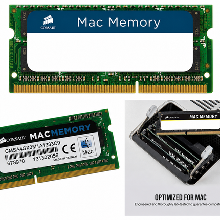 Corsair Mac Memory 4GB DDR3 1333MHz CL9 SO-DIMM Notebook Computer Memory