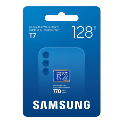 Samsung T7 128GB Blue microSDXC Memory Card UHS-I U3 V30 A2 up to 170MB/s