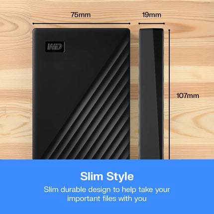 WD My Passport 5TB Black Portable External HDD USB 3.2 Gen 1 Secure Drive