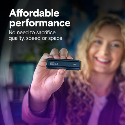 Crucial P510 1TB M.2 2280 NVMe SSD, PCIe 5.0 x4, Internal SSD with Heatsink