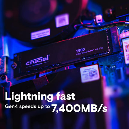 Crucial T500 4TB M.2 2280 NVMe SSD PCIe 4.0 x4, Up to 7000 MB/s Storage