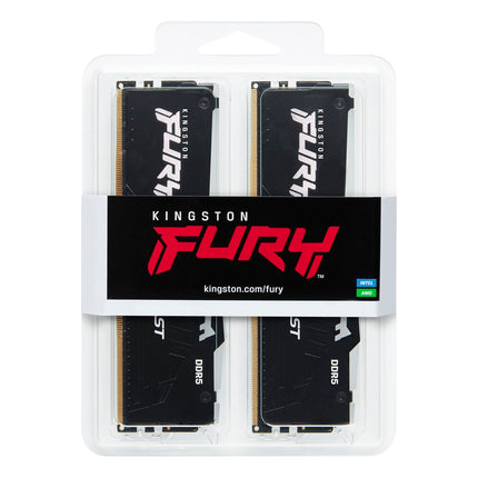 Kingston FURY Beast Black DDR5 32GB 5600MT/s CL36 DIMM Desktop Gaming Memory Single Module AMD EXPO and Intel XMP - KF556C36BBE-32