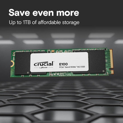 Crucial E100 2TB M.2 2280 NVMe Internal SSD PCIe 4.0 x4 Up to 5,000 MB/s