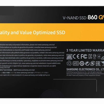 Samsung 860 QVO 1TB 2.5-inch SATA III SSD 550/520 MB/s for PC & Laptop
