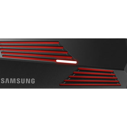 Samsung 990 PRO Heatsink NVMe M.2 SSD with heat sink, 4 TB, PCIe 4.0, 7,450 MB/s read, 6,900 MB/s write, Internal SSD with RGB for PC/console gaming and video editing, MZ-V9P4T0CW