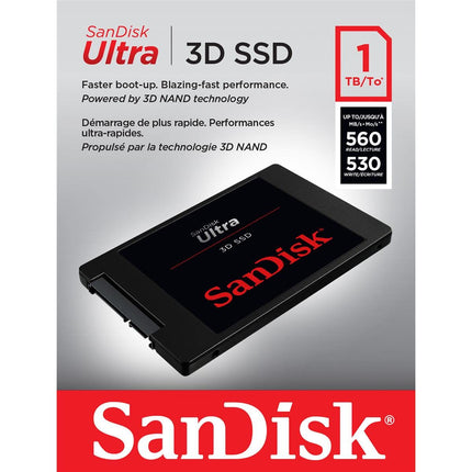 SanDisk Ultra 3D 1TB 2.5-inch SATA III SSD 560/530 MB/s Internal Drive