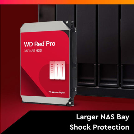 WD Red Pro 22TB 3.5-inch SATA NAS Hard Drive, 7200 RPM, 512MB Cache, CMR