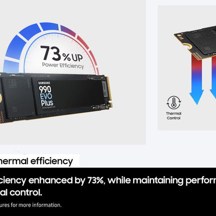 Samsung 990 EVO Plus 2TB M.2 2280 PCIe NVMe SSD, Up to 7250 MB/s Read Drive
