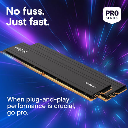 Crucial Pro 128GB 2 x 64GB DDR5 5600MHz CL46 Desktop Computer Memory Kit