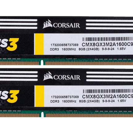 Corsair XMS3 8GB 2 x 4GB DDR3 1600MHz CL9 Desktop Computer Memory Module