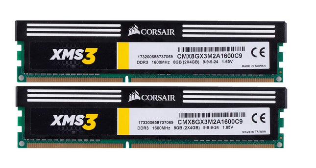 Corsair XMS3 8GB 2 x 4GB DDR3 1600MHz CL9 Desktop Computer Memory Module