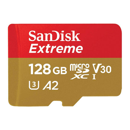 SanDisk Extreme 128GB microSDXC UHS-I U3 V30 A2 160MB/s Read Memory Card