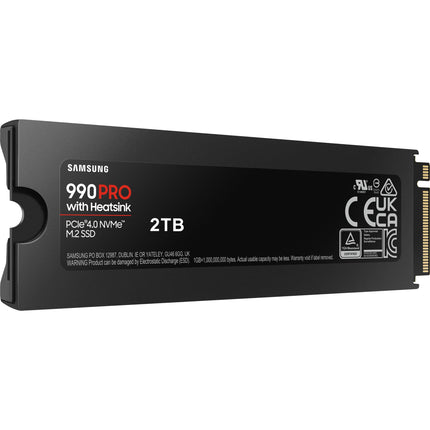 Samsung 990 PRO 2TB M.2 2280 NVMe SSD, PCIe 4.0 x4, PS5 SSD with Heatsink