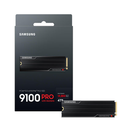 Samsung 9100 PRO 4TB M.2 2280 with Heatsink, Up to 14800 MB/s Read, Solid State Drive