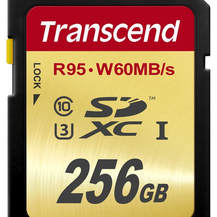 Transcend Ultimate 256GB SDXC UHS-I Class 10 U3 60MB/s Write Memory Card