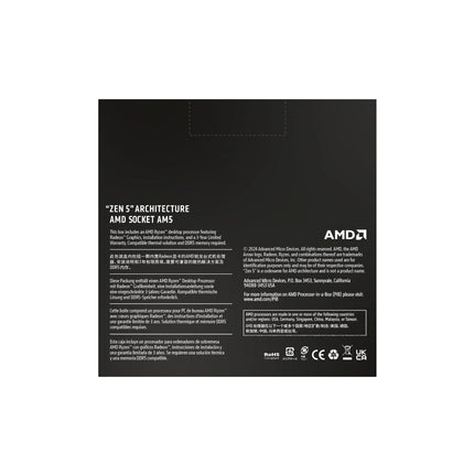 AMD Ryzen 9 9900X AM5 CPU - 12-Core, 24-Thread, Up to 5.6GHz, No Cooler
