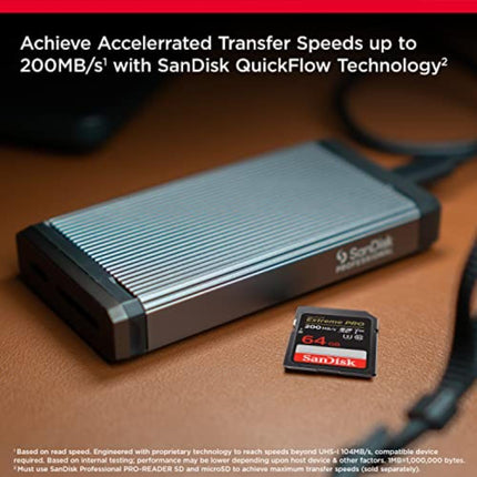 SanDisk Extreme PRO 64GB SDXC UHS-I U3 V30 Up to 200MB/s Read Memory Card