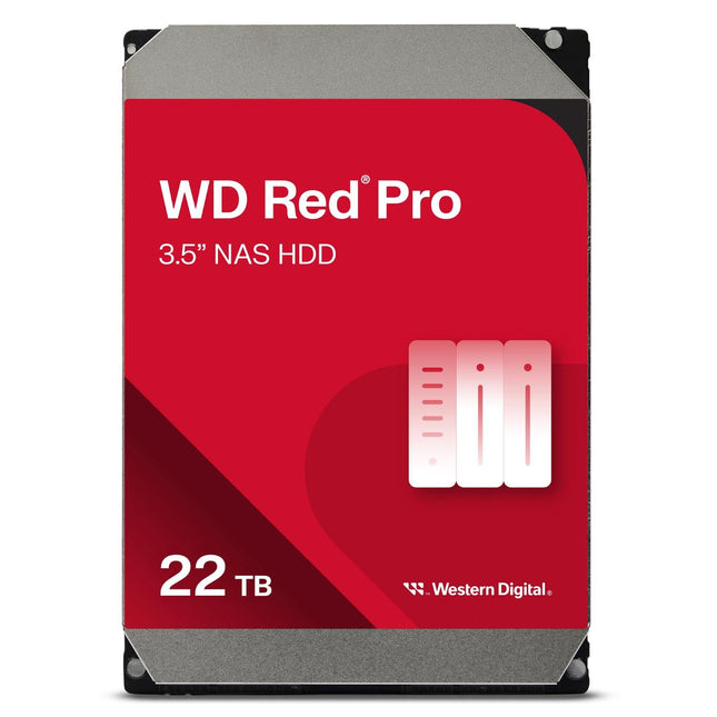 WD Red Pro 22TB 3.5-inch SATA NAS Hard Drive, 7200 RPM, 512MB Cache, CMR