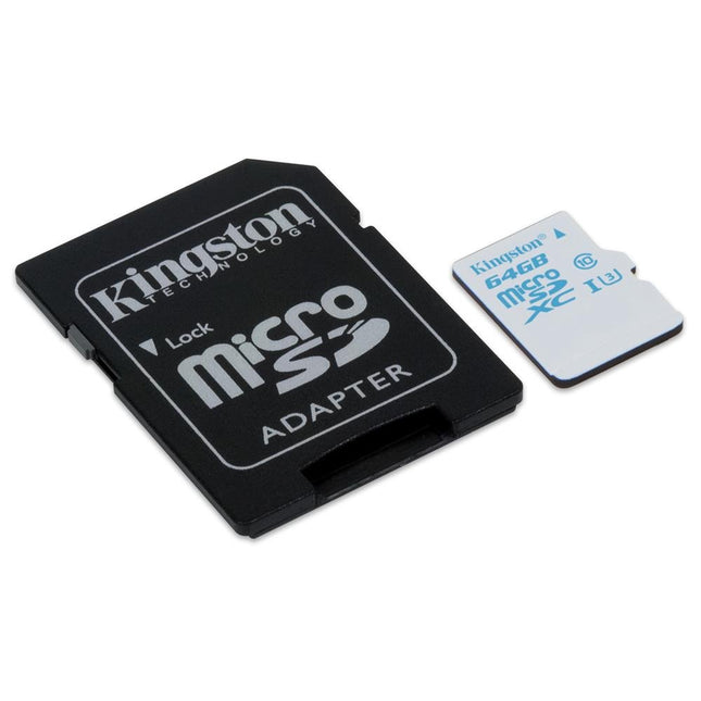 Kingston Action Camera 64GB microSDXC UHS-I U3 90MB/s Read 45MB/s Write