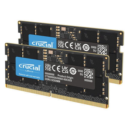 Crucial 64GB 2 x 32GB DDR5 5200MHz CL42 SO-DIMM Laptop RAM Memory Module