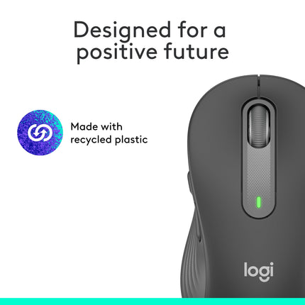 Logitech Signature M650 L Wireless Computer Mouse 4000 DPI Large Graphite