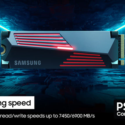 Samsung 990 PRO 2TB M.2 2280 NVMe SSD, PCIe 4.0 x4, PS5 SSD with Heatsink