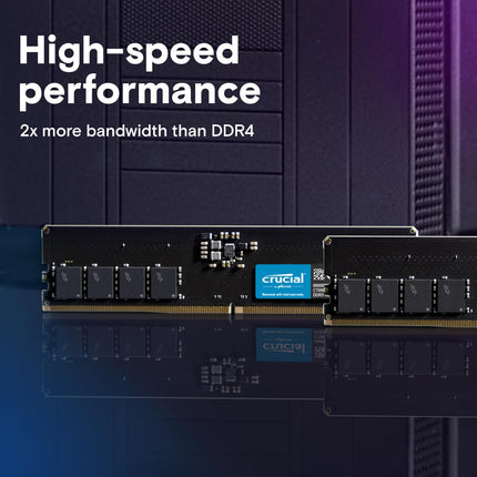 Crucial 16GB (2x8Gb) DDR5 5600MHz CL46 Desktop UDIMM Computer Memory Kit