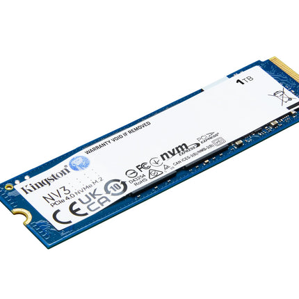 Kingston NV3 1TB M.2 2280 NVMe SSD PCIe 4.0 x4, Up to 6000 MB/s Storage