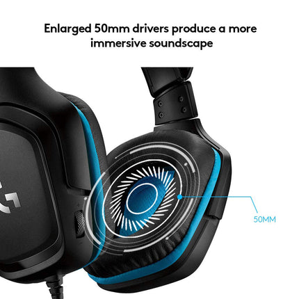 Logitech G432 Wired Gaming Headset, 7.1 Surround Sound