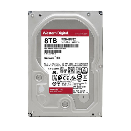 WD Red Pro 8TB 3.5-inch SATA NAS Hard Drive, 7200 RPM, 256MB Cache, CMR