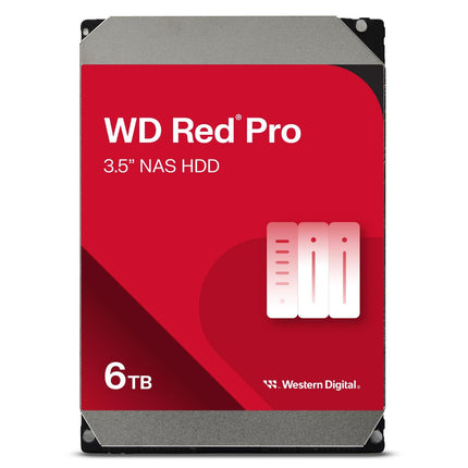 WD Red Pro 6TB 3.5-inch SATA NAS Hard Drive, 7200 RPM, 256MB Cache, CMR